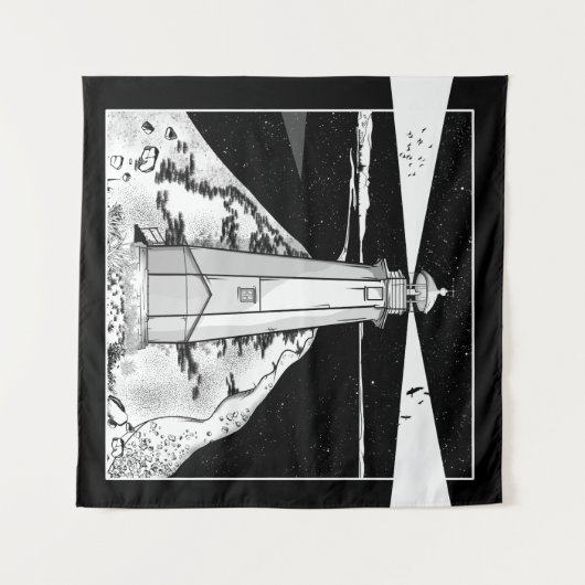 Lifhthouse Nelson Neuseeland Wandteppich (Vorderseite (Horizontal))