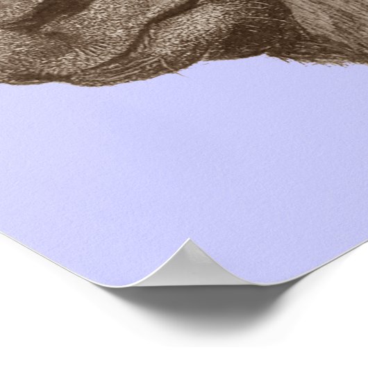 liflike drawing of cute donkey poster (Ecke)