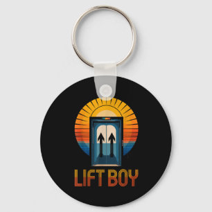 Lift Boy Retro Aufzug Design Lustiger Vintage Stil Schlüsselanhänger