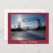 Lift Bridge Holiday Greeting Feiertagspostkarte (Vorne/Hinten)