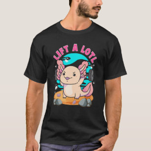 Lift einen kleinen Bodybuilder Axolotl Weightlift T-Shirt