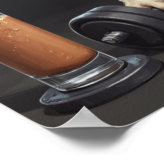 Lift, Fetch, Repeat: Gym Bro Goals Poster (Ecke)