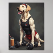 Lift, Fetch, Repeat: Gym Bro Goals Poster (Vorne)