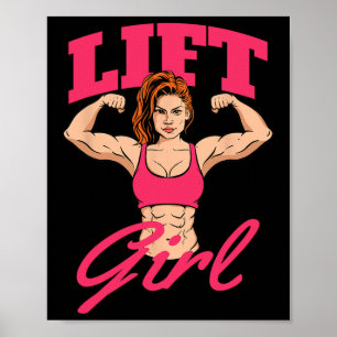 Lift Girl - Workout Gym Weightlift-Bodybuilding Poster