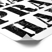 Lift Heavy Pray Hard Gym Christian Quote Poster (Ecke)