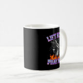 Lift Heavy Pray Hard Gym Christian Workout Men Wom Kaffeetasse (VorderseiteRechts)