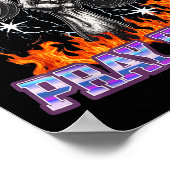 Lift Heavy Pray Hard Gym Christian Workout Men Wom Poster (Ecke)