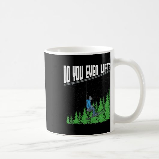 Lift ihr sogar den sonnigen Sessellift Ski Snowbo Kaffeetasse (Rechts)