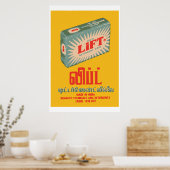 LIFT (indische Vintage Matchbox-Abdeckung) Poster (Küche)