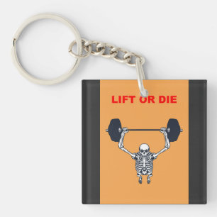 Lift or Die Gym  – Hardcore Skelett Gewicht Schlüsselanhänger