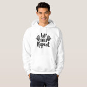 Lift Smile Repeat Gym Motivation Weightlifting Str Hoodie (Vorne ganz)