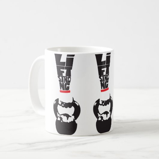 Lift Strong - Kettlebell Kaffeetasse (Vorderseite Links)