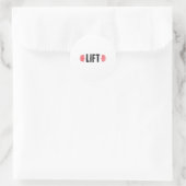 Lift Weightlifting Gym Lifting Workout Runder Aufkleber (Tasche)