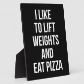 Lift Weights and Eat Pizza - Carbs - Funny Novelty Fotoplatte (Seite)