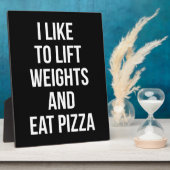 Lift Weights and Eat Pizza - Carbs - Funny Novelty Fotoplatte (Seite)