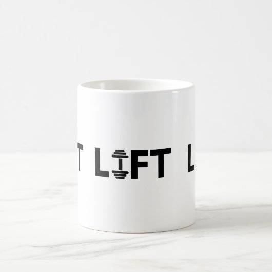 Lift Workout Gymlife Motivationstext Kaffeetasse (Mittel)