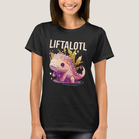 Liftalotl Axolotl Amphibian Bodybuilder Weightlif T-Shirt (Vorderseite)