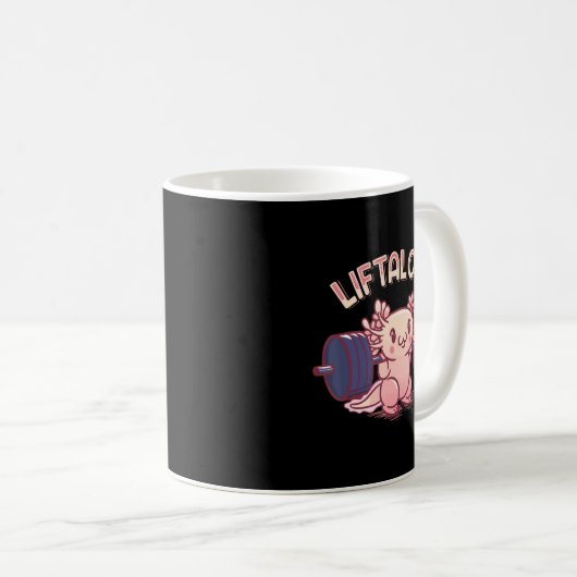 Liftalotl Lifting Axolotl Weightlift Gym Workou Kaffeetasse (VorderseiteRechts)