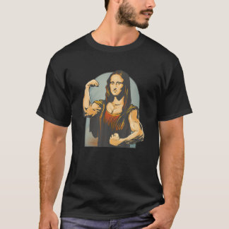 Lifting Mona Lisa - Fitness Bodybuilding T-Shirt