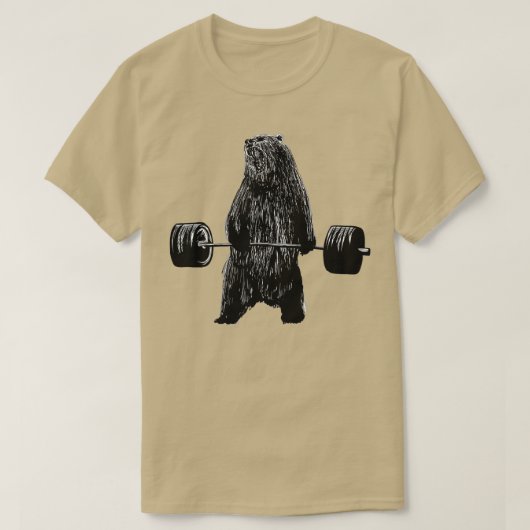 Lifting Motivation Gym Starker Grizzly Bär T-Shirt (Design vorne)
