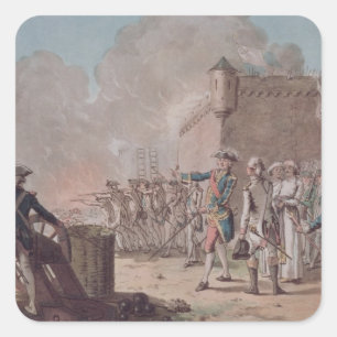 Lifting of the Siege of Pondicherry, 1748 Quadratischer Aufkleber