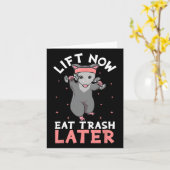 Lifting Opossum Funny Workout Bodybuilding Karte (Gelbe Blume)