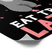 Lifting Opossum Funny Workout Bodybuilding Poster (Ecke)