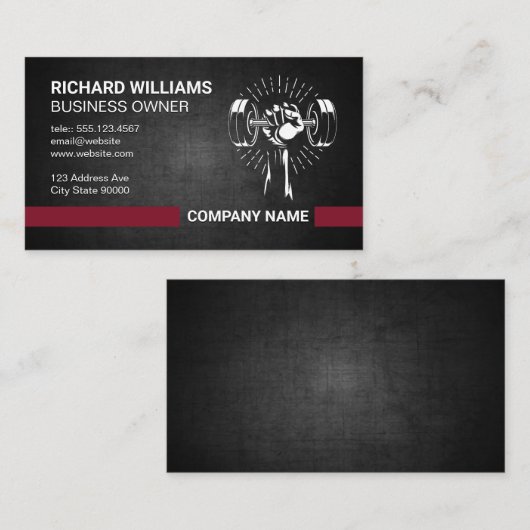 Lifting Weight Business Card Visitenkarte (Vorne/Hinten)