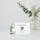 LIFY Botanical Eucalyptus Blätter QR Code Wedding Begleitkarte (Stehend Vorderseite)