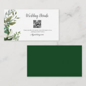 LIFY Botanical Eucalyptus Blätter QR Code Wedding Begleitkarte (Vorne/Hinten)