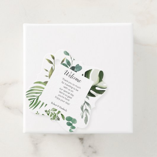 LIFY Botanical Eukalyptus Blätter Wedding Geschenkanhänger (Beispiel)