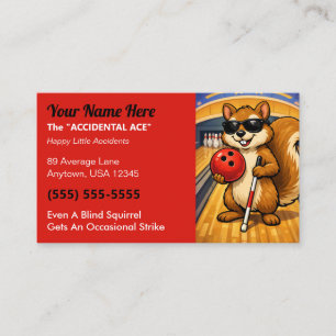Liga-Bowler „The Accidental Ace“ Blind Squirrel Telefonnummerkarte