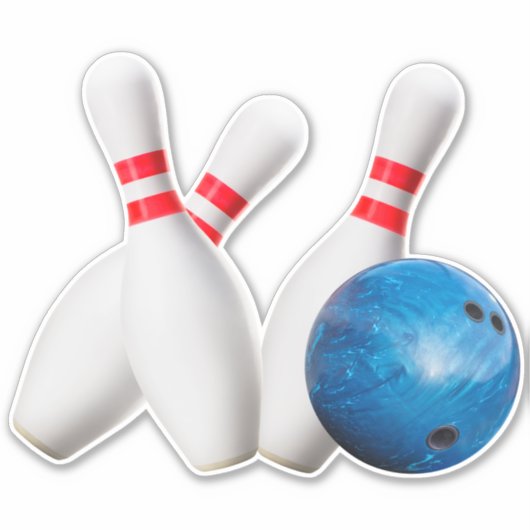 Liga Bowling Ball & Buttone, Vinyl Sticker (Vorderseite)