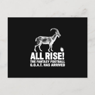 Liga Champion Fantasy Football Goat Geschenk Einladungspostkarte