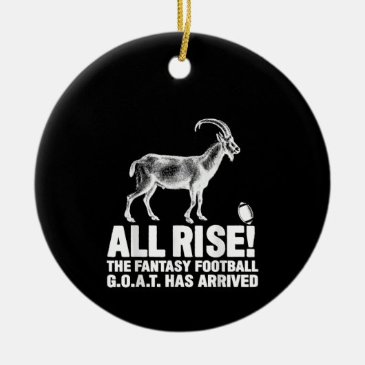 Liga Champion Fantasy Football Goat Geschenk Keramik Ornament (Vorne)