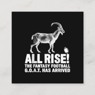 Liga Champion Fantasy Football Goat Geschenk Quadratische Visitenkarte