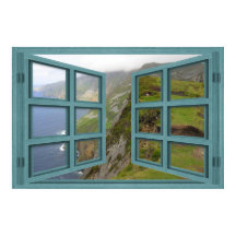 Liga Cliffs 6 Pane Open Window Poster