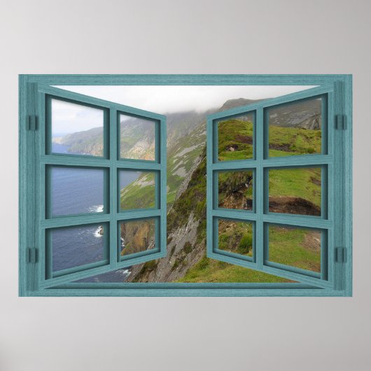 Liga Cliffs 6 Pane Open Window Poster (Vorne)