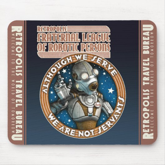 Liga der Roboterpersonen-Mausunterlage Mousepad (Vorne)