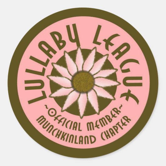 Liga Lullaby Runder Aufkleber (Vorderseite)
