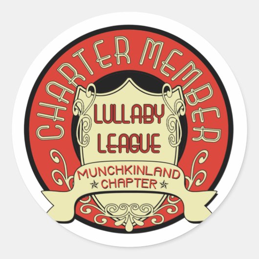 Liga Lullaby Runder Aufkleber (Vorderseite)