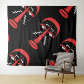 Ligbi-Stammesmaske Wandteppich (Beispiel (Horizontal))