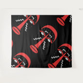 Ligbi-Stammesmaske Wandteppich (Vorderseite (Horizontal))