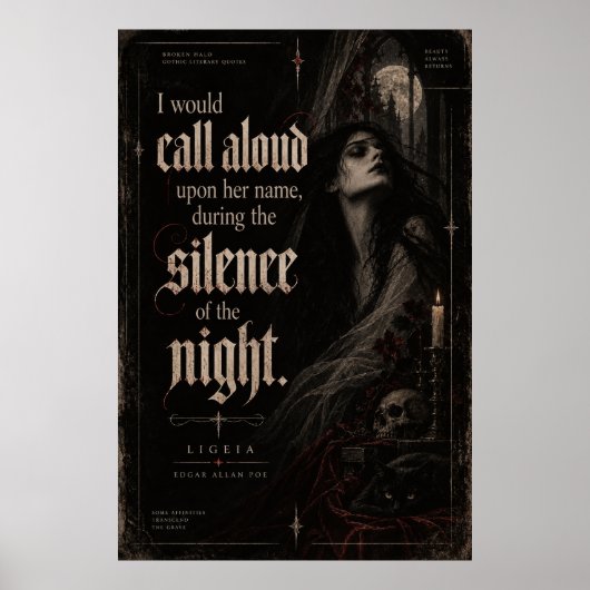 Ligeia – Edgar Allan Poe Poster (Vorne)