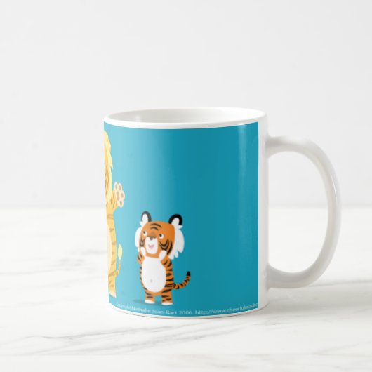 Liger und seine stolze Eltern-Tasse Kaffeetasse (Rechts)