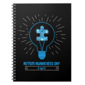 Lighit Up Blue Autismus Awareness Outfit for Men, Notizblock (Vorderseite)