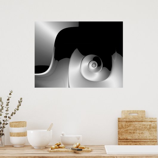 Light 14 Fine Fraktal Art Poster (Küche)