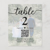 Light 2 Foto Wedding QR Code Script Tischnummer (Vorderseite)