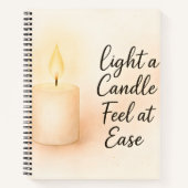 Light a Candle, Feel at Ease" Serenity Notizblock (Vorderseite)