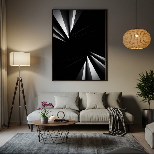 Light Abyss Geometry Leinwanddruck